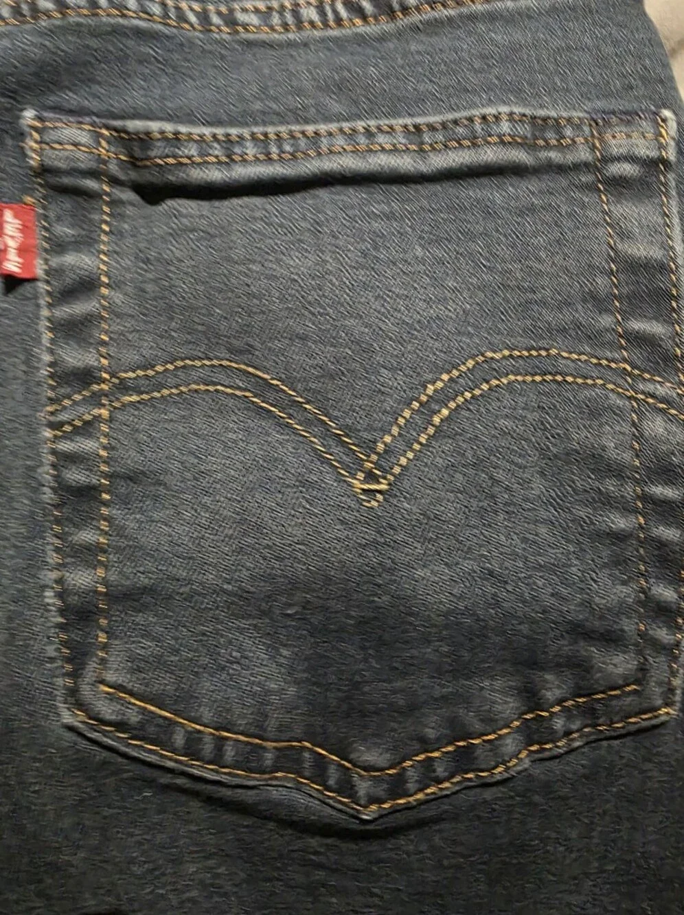 LEVIS 501 30X30 Classic Levis  Dark Blue Denim Jeans with Contrast Stitching
